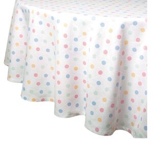 Colorful Polka Dot Tablecloth 70” Round